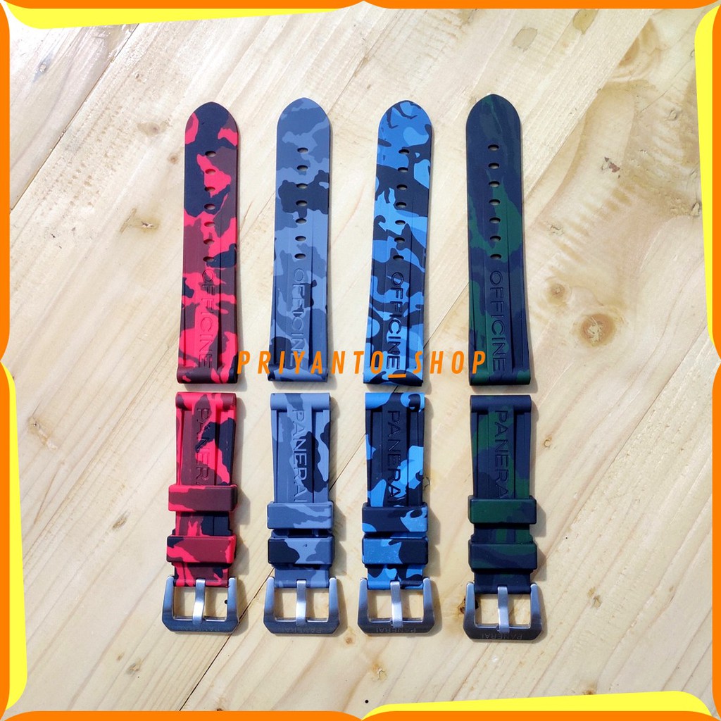 STRAP TALI JAM TANGAN PANERAI 24MM KUALITAS PREMIUM MOTIF ARMY FRERE PEN REMOVER