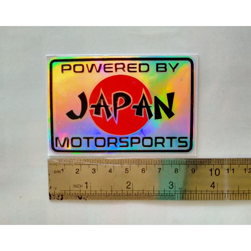 

STICKER STIKER TIMBUL HOLOGRAM CUTTING POWERED BY JAPAN MOTORSPORT