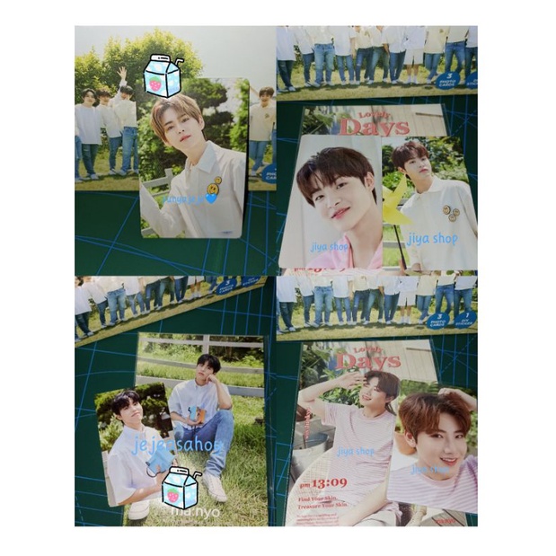 Photocard manyo jeongwoo event 10 manyo junghwan lovely days manyo junkyu lovely days manyo junkyu e