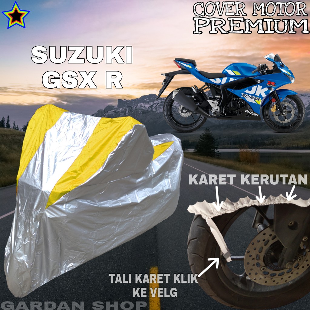 Sarung Motor SUZUKI GSX R Silver KUNING Body Cover Suzuki PREMIUM
