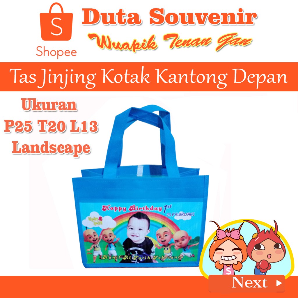 

Duta Souvenir Tas Jinjing Kotak Kantong Depan Landscape Custom