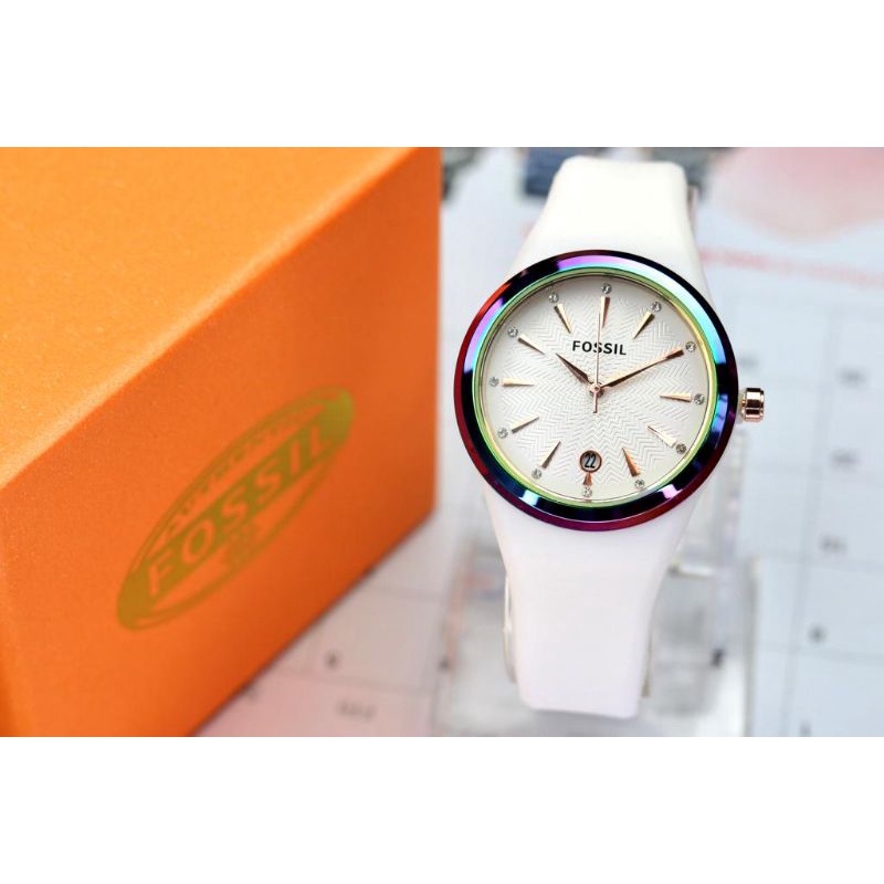 Jam Tangan Fashion Wanita New FF1 09-PW Rubber Tanggal Aktif Free Box - COD