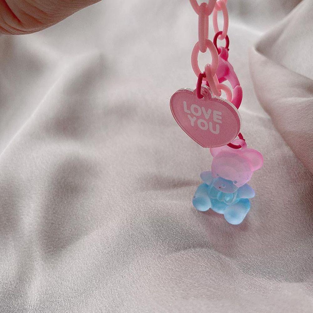 Lily Gelang Perhiasan Aksesoris Wanita Gadis Hati Kreatif Colorful Pendent Bears Bracelet