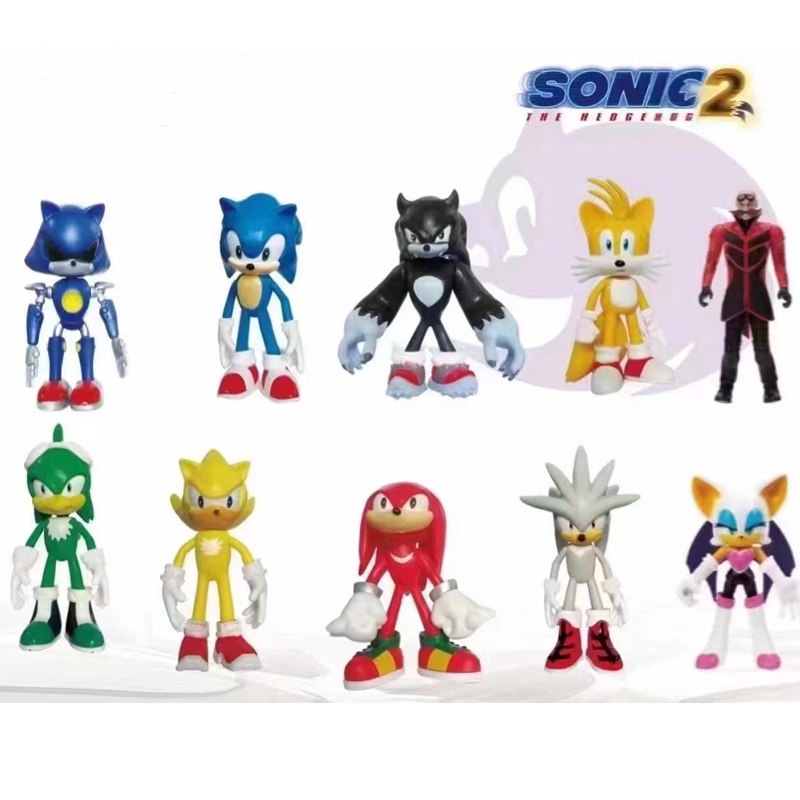 10pcs / Set Mainan Figure Sonic2 The Hedgehog Ukuran 15cm Mainan Action Figure Karakter Eggman Untuk Hadiah