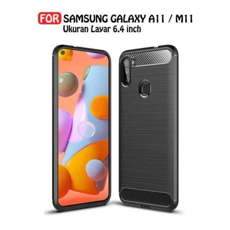 Case Samsung A11 Fiber Carbon Ultimatte Premium Quality