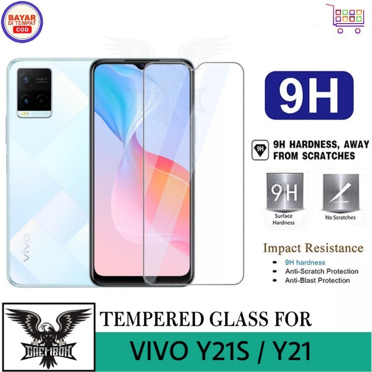 PROMO TEMPERED GLASS VIVO Y21  Y21S Y21T Y33S ANTI GORES KACA BENING PREMIUM ANTI BEKAS SIDIK JARI