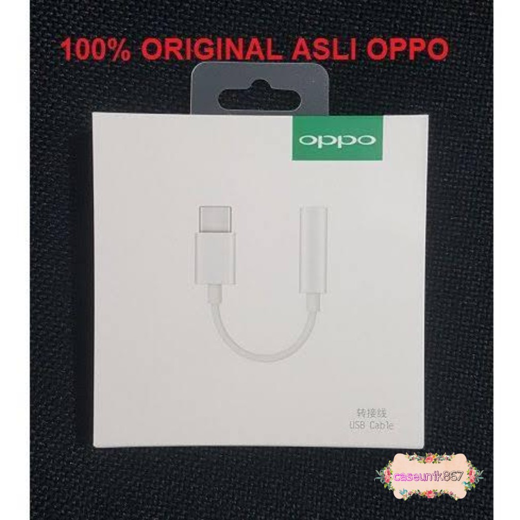 OPPO tipe c To 3.5mm adapter converter audio Jack 3.5mm adapter Headset tipe c adapter ori CS1726