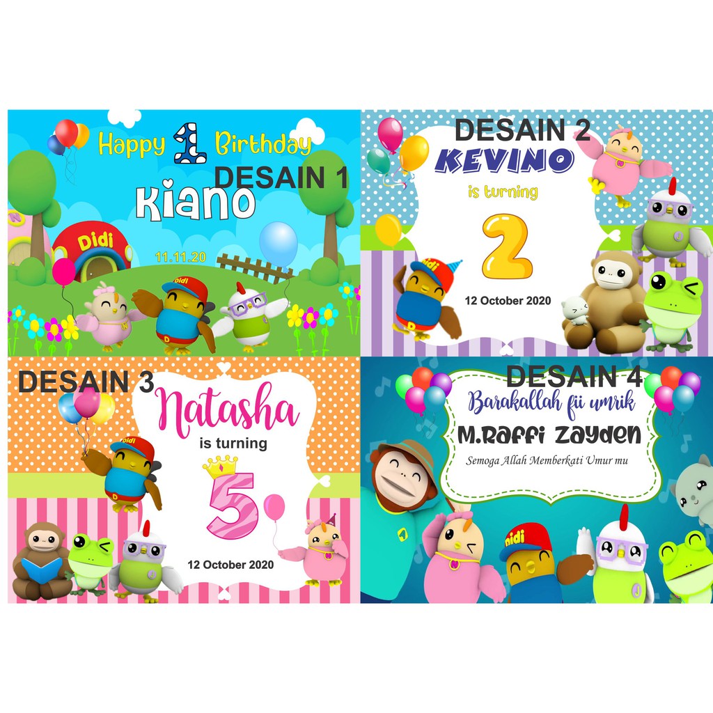 

STIKER GOODYBAG/BENTO MOTIF DIDI AND FRIENDS