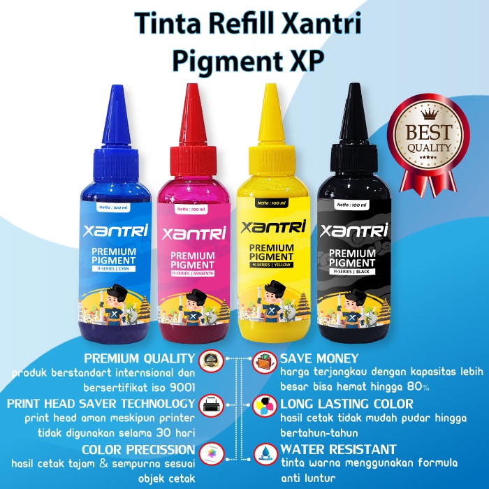 Tinta Pigmen HP 100ml Pigment Refill Cartridge 932 933 932XL 933XL 950 951 Printer 7610 7611 7612