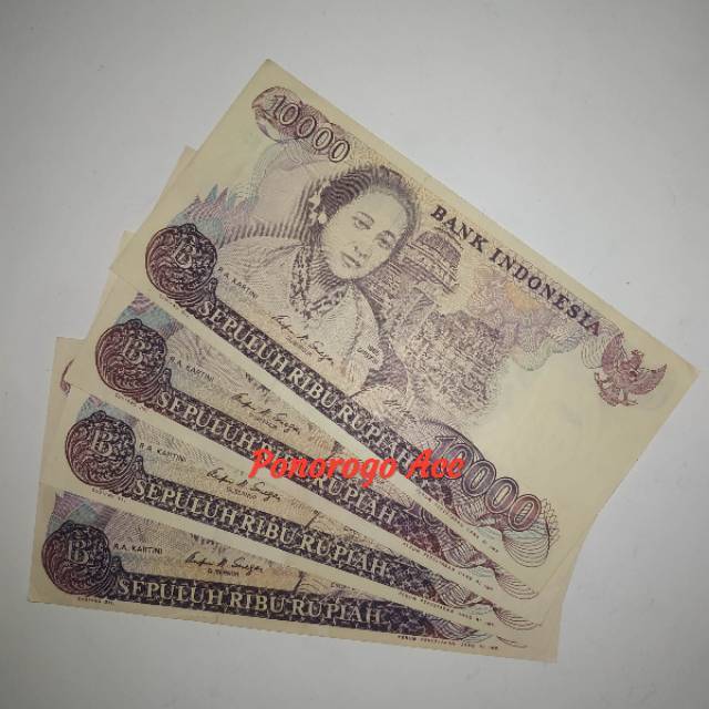 (Gress/XF/Bersih)  Uang kuno 10rb kartini 10000 rupiah kartini 10000 kartini rp.10rb kartini