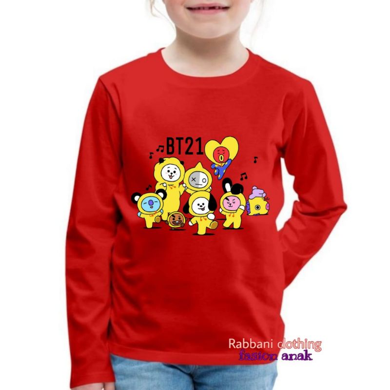 BAJU BT21 KAOS ANAK LENGAN PANJANG