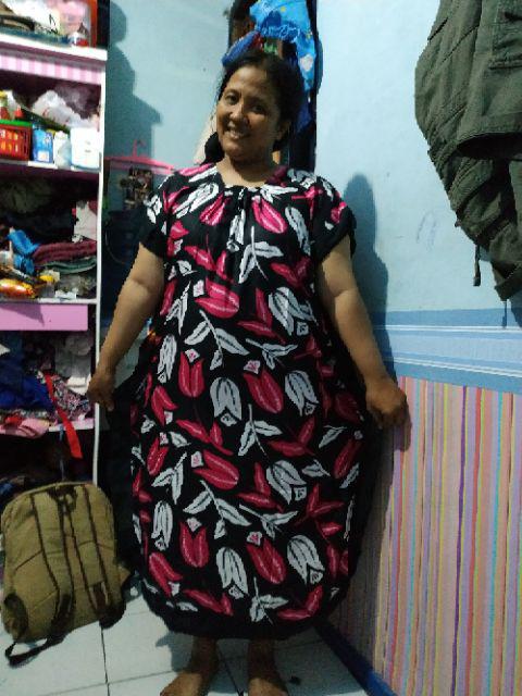 Daster Jumbo Lowo Daun Mas Baju Tidur Wanita Murah Kekinian Batik Pekalongan