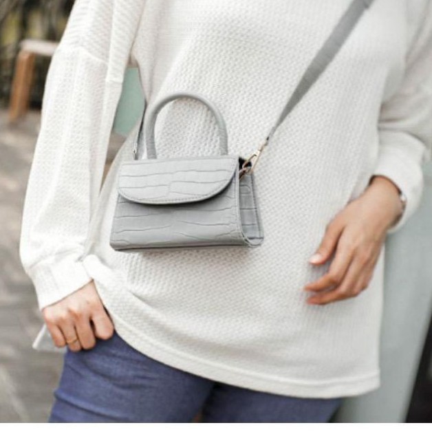 BAJ TAS SELEMPANG WANITA MIZU CROCO HANDLE + SELEMPANG BAG Tas Selempang Wanita SHOULDER BAG MIZU TF006