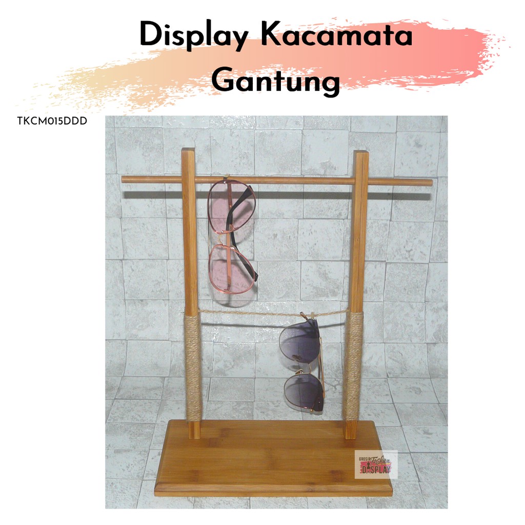 Rak Display Bahan Kayu Untuk Organizer Perhiasan Kacamata Premium Stand Kacamata Murah(BH)