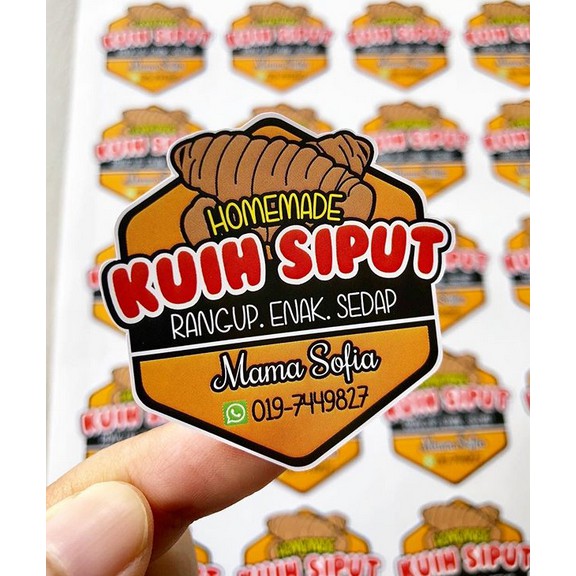 Sticker Kue Label Makanan Label Kue Kering Sticker Toples Murah Grade A