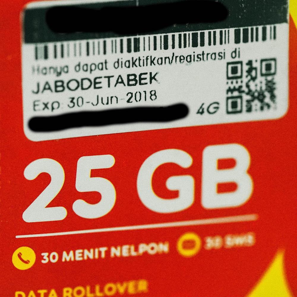 barang Indosat perdana kuota 25GB diskon hari ini