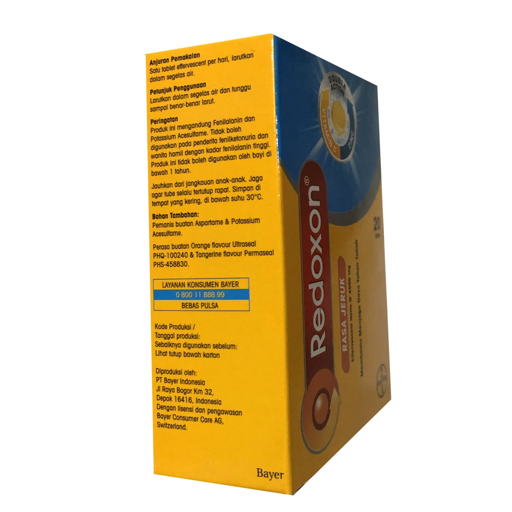 Redoxon Double Action 20tablet Calsium-D Vitamin Tulang Vitamin C Redoxxon Kalsium