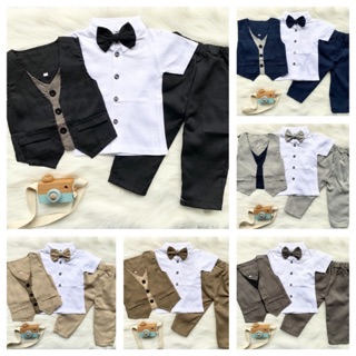Baby tuxedo 1-3 tahun 0-8 tahun set tuxedo bayi baju kondangan celana panjang dan pendek tuxedo anak laki laki jas anak laki laki balita