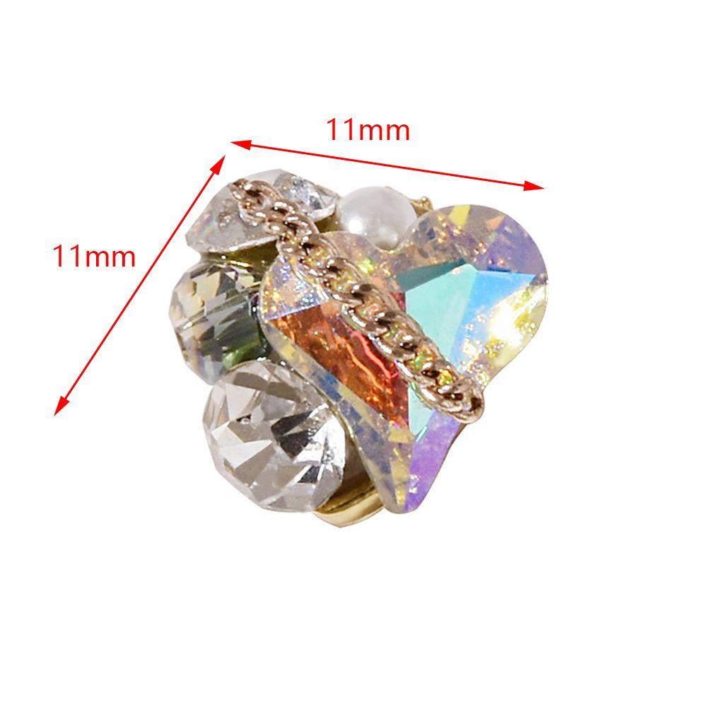 R-flower Nail Art Drill 3D Glitter Diamond Pesona Kuku Berlian Imitasi