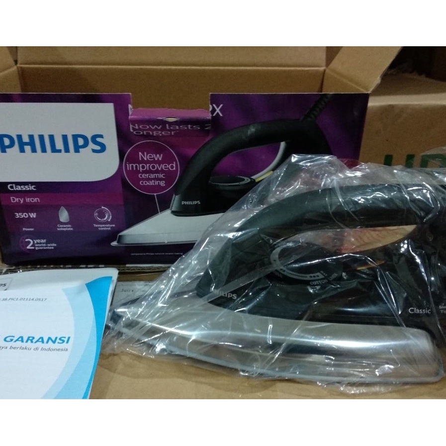 Setrika Philips Keramik Classic Dry Iron HD1173 HD 1173 Ceramic