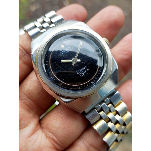 Jam Tangan Garuda Elegance Crystal Automatic Swiss Vintage Black Dial.