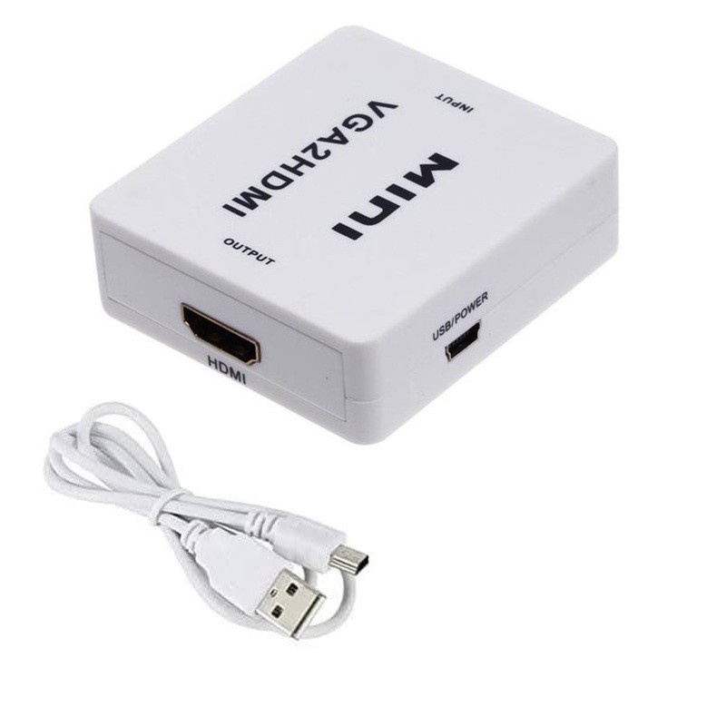 Converter VGA to HDMI Adapter Box Mini