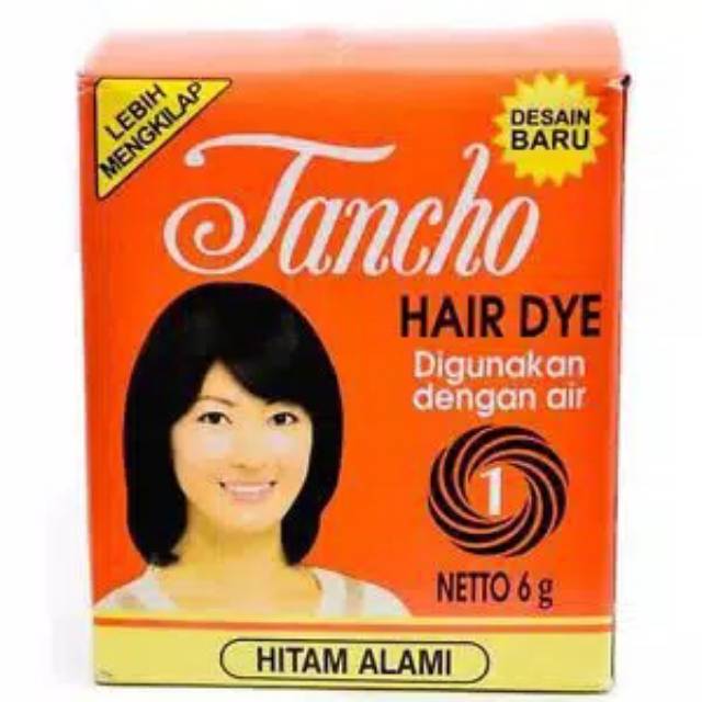 CAT RAMBUT BUBUK HITAM TANCHO 6GR / semir tancho
