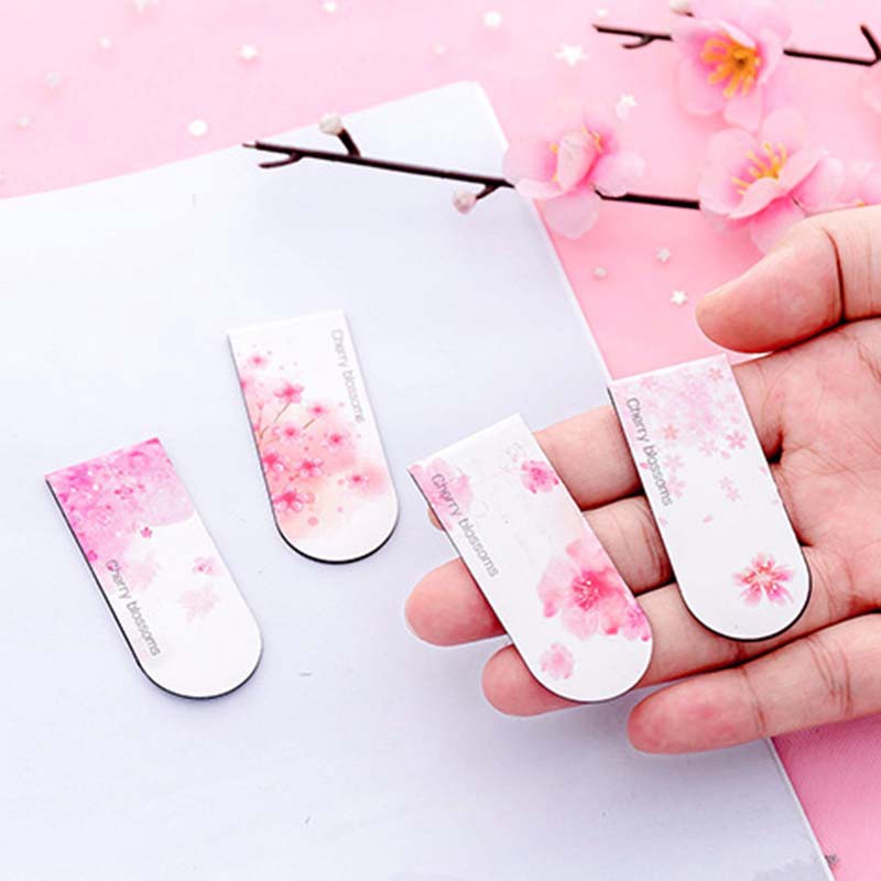 

pembatas buku magnetik mini untuk penanda motif sakura / flamingo / unicorn