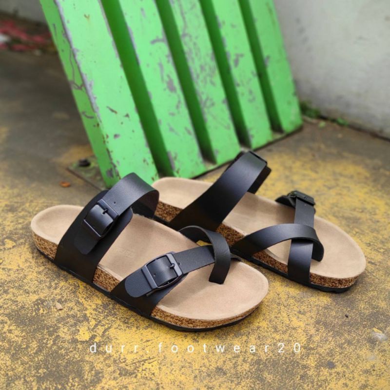 durr. 01 (dsps) Sandal Puyuh Pria Kulit Jepit, Sandal durr. footwear original branded, Sandal kasual