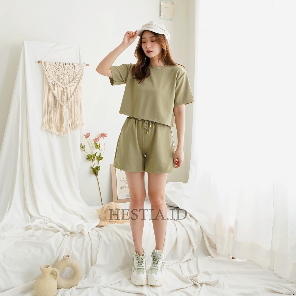 Setelan Wanita Korea Setelan Korea baju korea setelan celana pendek Kode 202
