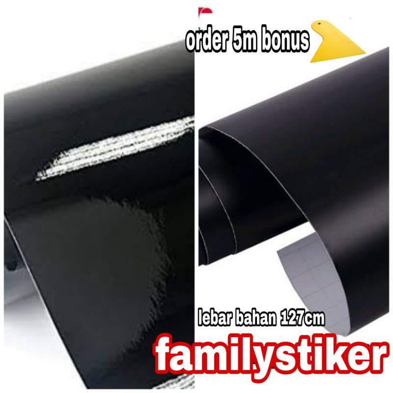 Skotlet Oracal Sticker Skotlet Hitam Glosy Hitam Doff Scotlite Stiker Motor Mobil Warna Hitam