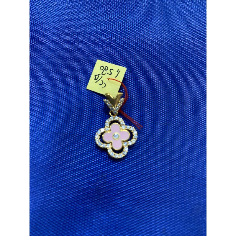 liontin motif bunga emas asli 375