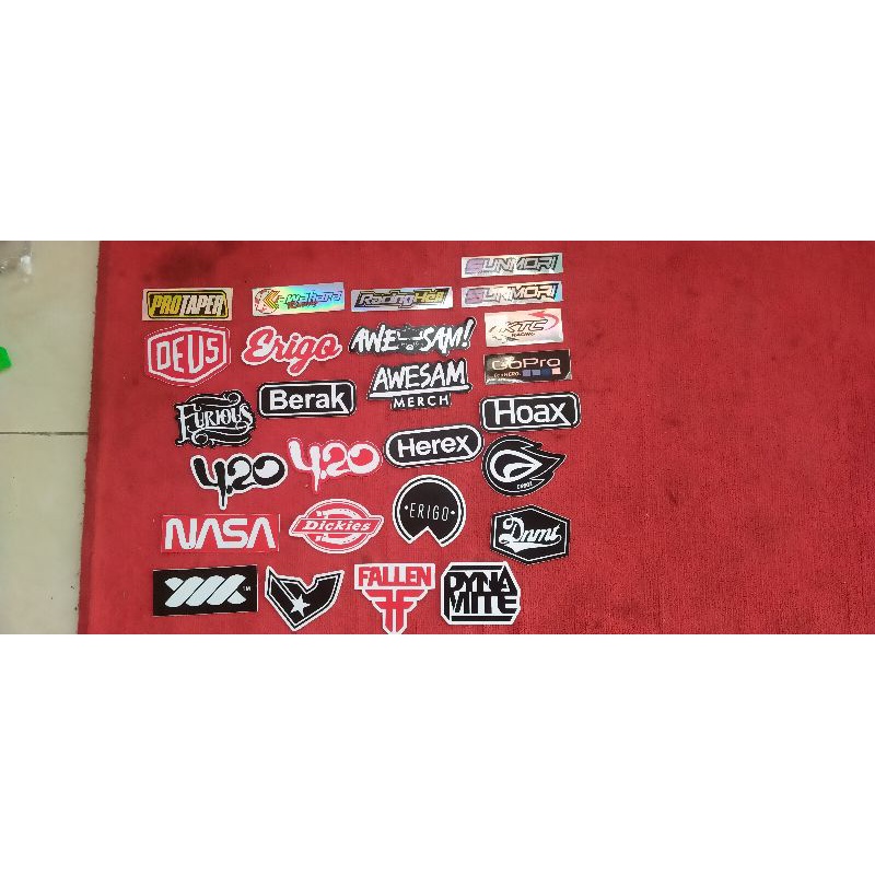 stiker racing hell hologram dan stiker sponsor  stiker helm stiker motor stiker motor