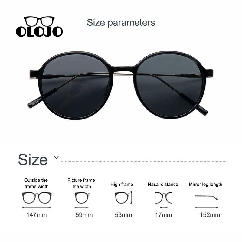 Kacamata Hitam Wanita Model Retro Frame Bulat Besar ol2