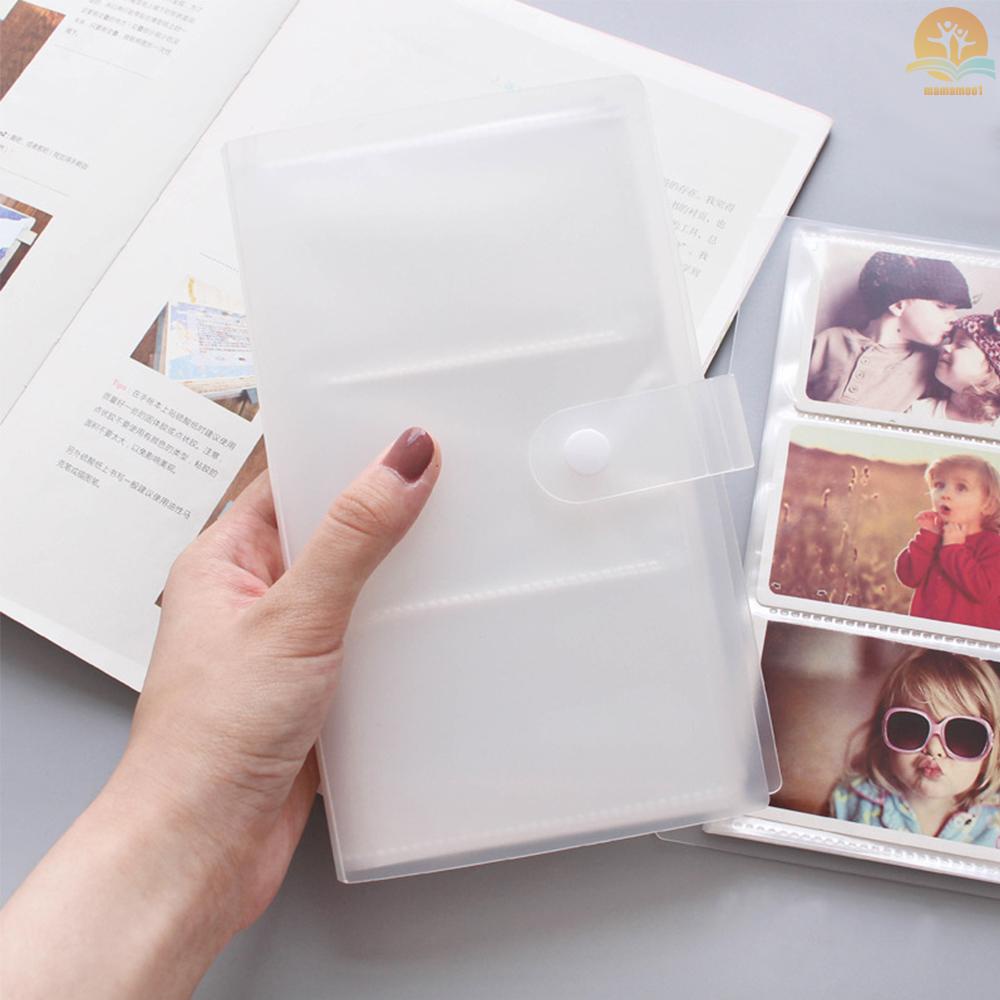 Transparent Business Card Holder Plastic Name Card Book ID Credit Card Organizer Protector Pages 120 Slots for Office Business