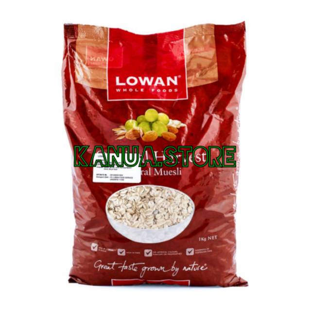 

Lowan original harvest natural muesli 1kg sarapan biji bijian oats