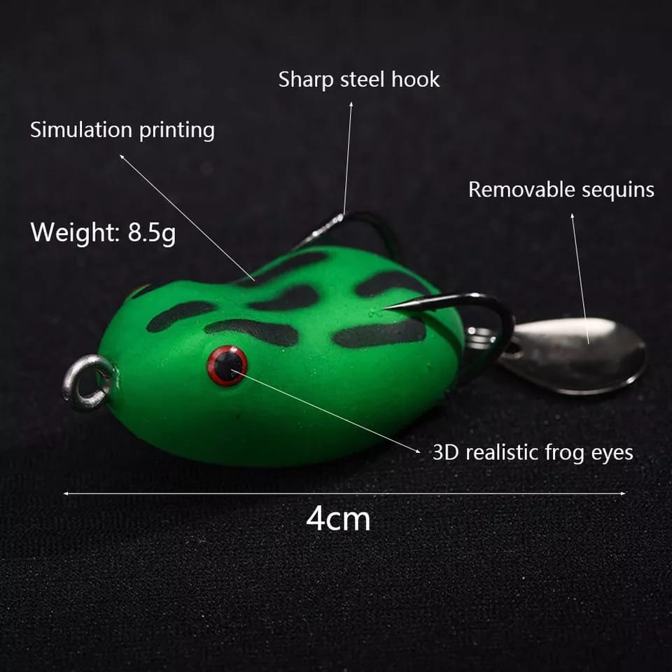 Umpan Pancing Katak Soft Frog JUMBO 6cm 6.48g Fishing Lure Mini Soft Lure Double Hooks Top water Ray Frog Artificial Bait