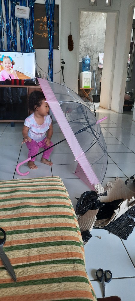 Tabasa Payung Tongkat Transparan Monaco List