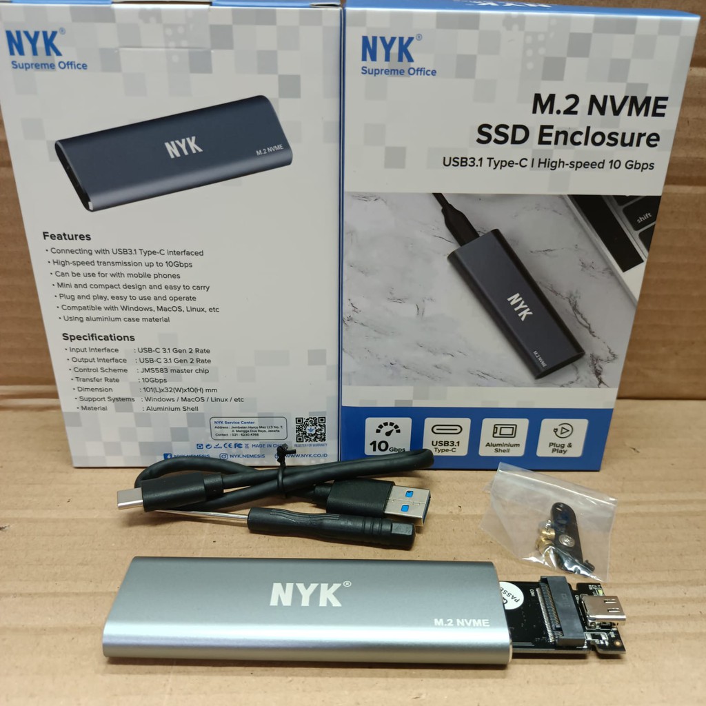 Nyk Casing SSD M.2 NVME SSD Enclosure NVME M.2 2280