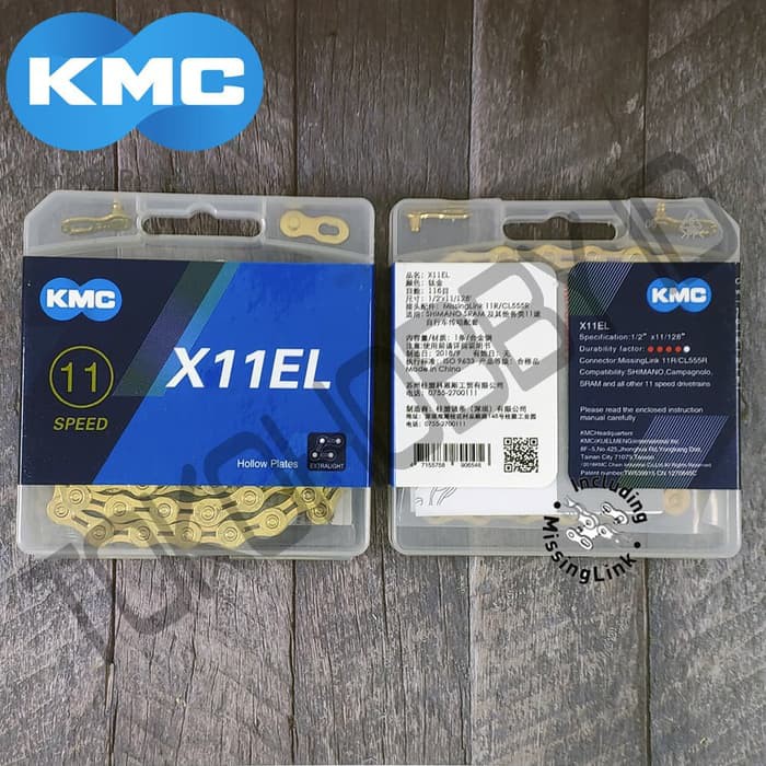 Rantai Sepeda 11 Speed KMC X11EL Gold Shimano Sram