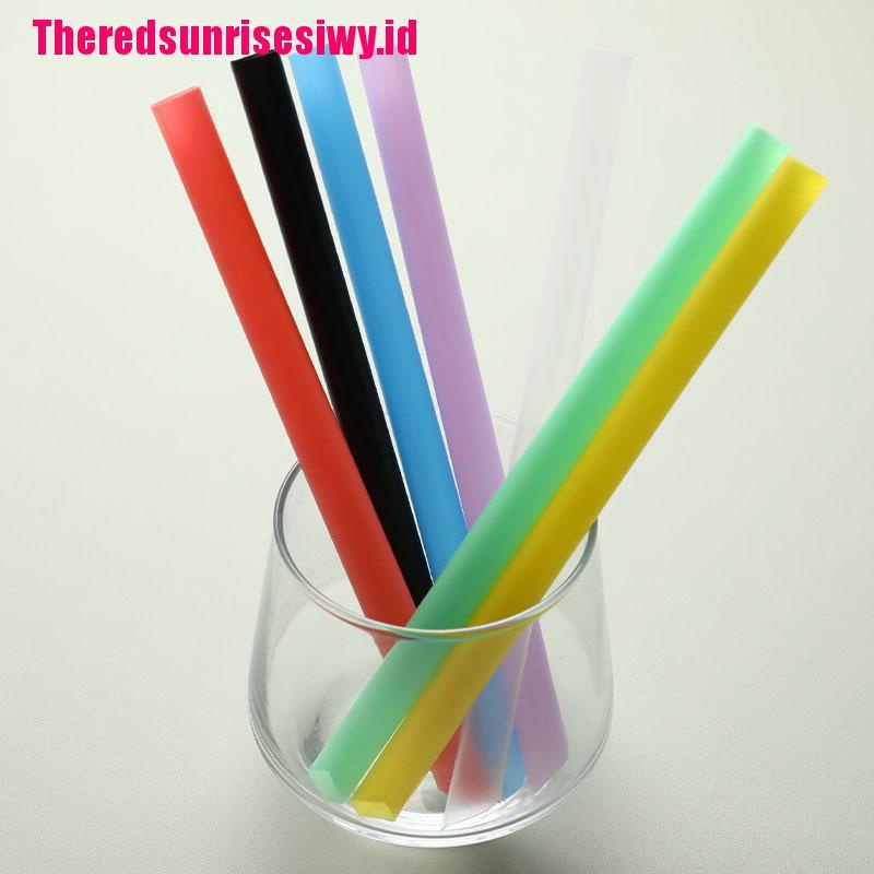 100 Pcs Sedotan Minum Milkshake Bahan Plastik Sekali Pakai Ukuran Besar