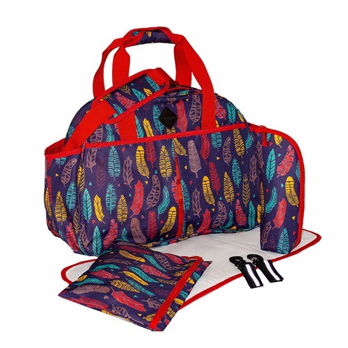 Okiedog Freckles Purple Feather Travel Bag