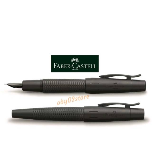 

Fountain Pen Faber Castell E-Motion Pure Black. Nib.M.OriginaL.Gratis Tinta Hero Ink isi 50ML