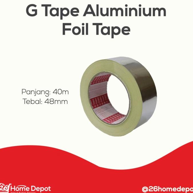 

(BISA COD) Lakban Aluminium Foil G Tape Aluminium Tape Isolasi Tahan Panas TERBATAS Kode 1112