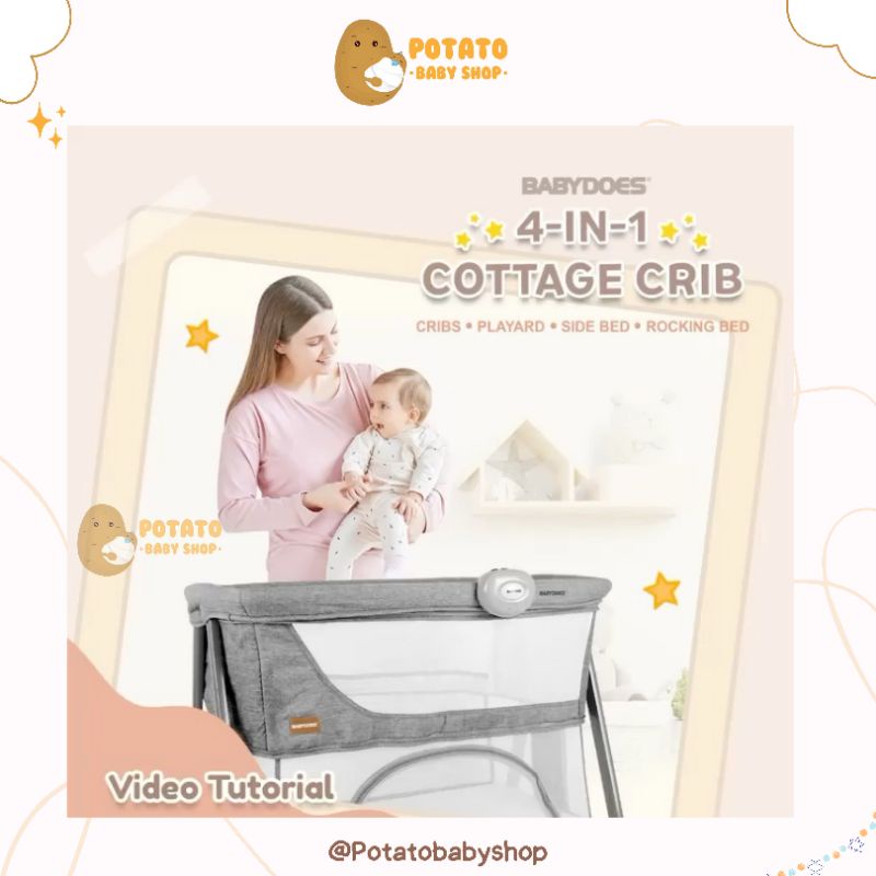 Babydoes - 4in1 Cottage Crib Baby Box CH-2K 1692