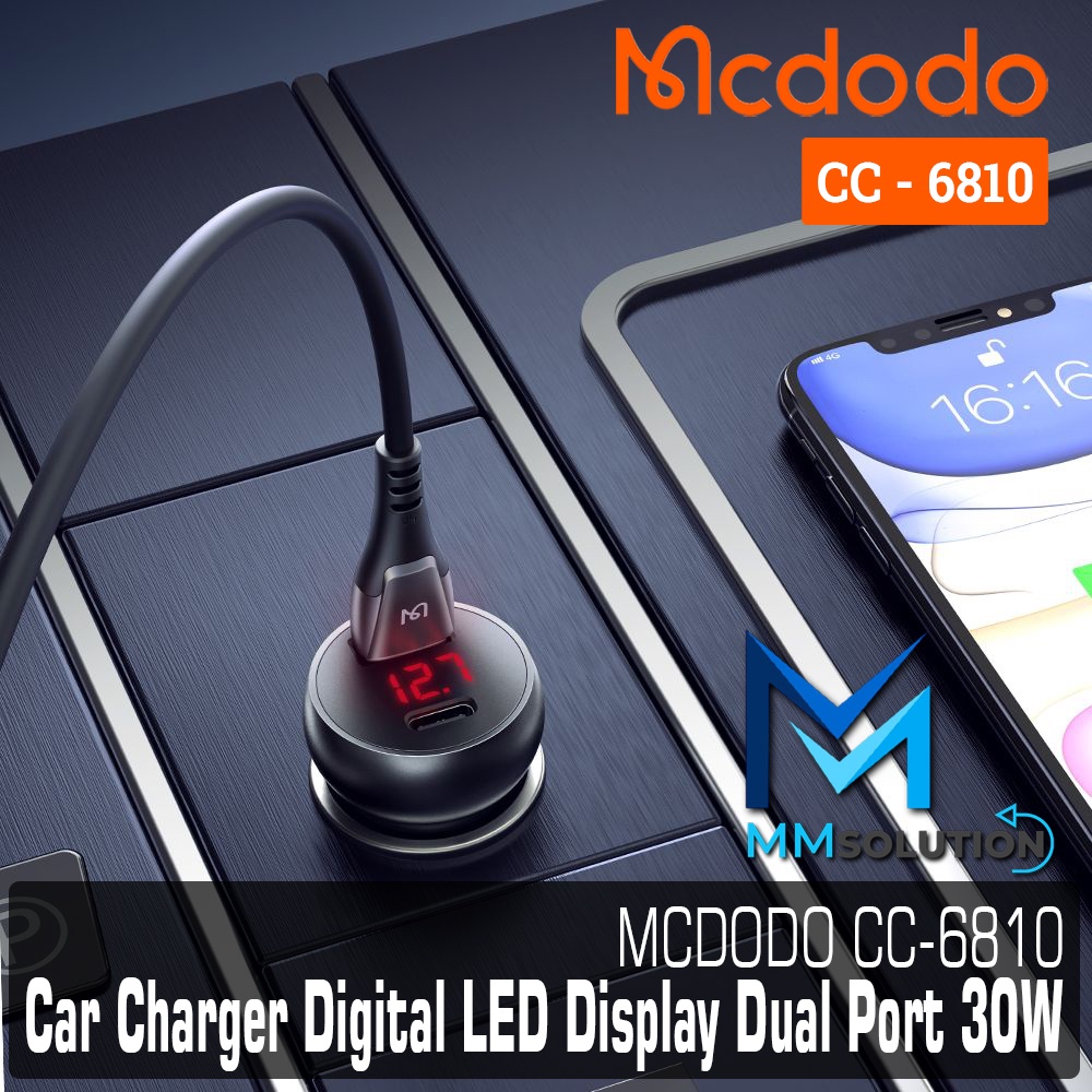 MCDODO CC-6810 Car Adaptor Charger Dual Output Fast Charge 30W