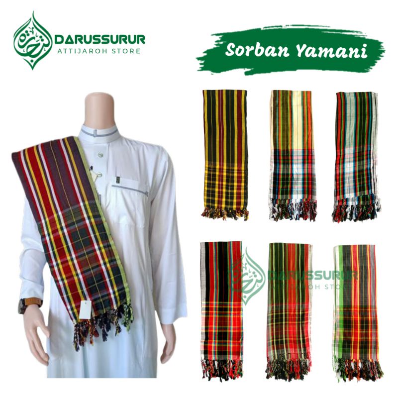 Rida Sorban Motif Yamani | Sorban Rida' Tenun Motif Yamani / Sorban Solo