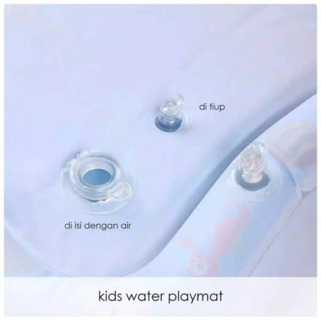 Baby water play mat inflatable playmat matras bayi tummy time air angin tiup melatih anak alas