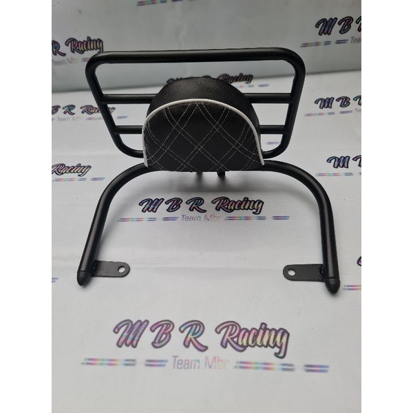 BACK RACK RAK BEHEL VESPA MATIC LX 125 HITAM PLUS BANTALAN
