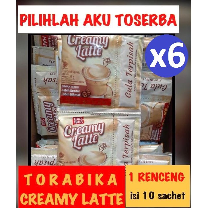 Torabika Creamy Latte Renceng 10 Sachet @ 25 gr (HARGA 6 RENCENG)